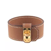 HERMES T1 金釦 Swift皮 Kelly Twist手環 (金棕色)