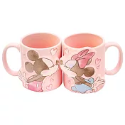 日本sun art迪士尼Disney米老鼠造型情侶對杯馬克杯子組SAN4077(立體浮雕的米奇&米妮各1;陶瓷;300ml)Micky咖啡杯Minnie水杯 無