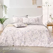 《DUYAN 竹漾》臺灣製 40支100%天絲雙人四件式鋪棉兩用被床包組 / 春日呢喃