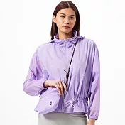 【HAKERS 哈克士】女款 輕量防潑水收納式外套(可收納/防潑水/休閒旅遊) S 紫羅蘭