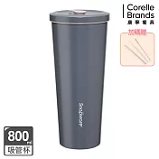 【康寧Snapware】陶瓷不鏽鋼真空保溫吸管飲料杯800ml  暮光之城