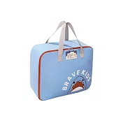 【COMET】40x50cm卡通兒童棉被衣物收納包-中(JY2205-M) 藍色鯊魚