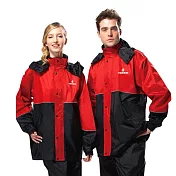 【達新牌】 新采型 二件式休閒風雨衣 M 紅黑