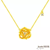 J’code真愛密碼金飾 女人花硬金項鍊