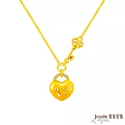 J’code真愛密碼金飾 女人花硬金項鍊