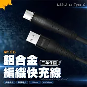 Mr.OC 橘貓先生 USB-A to Type-C 6A 鋁合金編織快充線120CM