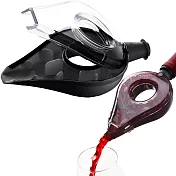 《Vacu Vin》環型醒酒注酒器 | 紅酒醒酒 醒酒倒酒器 引酒器 - 黑