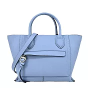 longchamp mailbox系列牛皮前口袋兩用包(中) 巖板藍