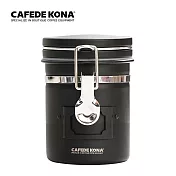 CAFEDE KONA 不鏽鋼密封罐150克(果乾咖啡豆儲物罐)-黑