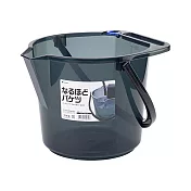 日本【INOMATA】多功能水桶8.4L 透明黑