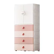 IDEA-萌趣粉嫩質感兒童收納櫃(兩色可選) 櫻花粉