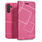 GENTEN for Samsung Galaxy A34 5G 極簡立方磁力手機皮套 粉色