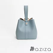 aziza NINA斜背手拎兩用水桶包 薄暮藍