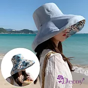 【Decoy】大波斯菊＊雙面加大防曬漁夫遮陽帽/ 淺藍