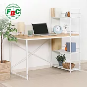 【日本FUJI BOEKI】極簡工業風雙向側櫃書桌/工作桌(深64cm)-DIY- 雅痞白