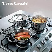 【vitacraft】全面五層不鏽鋼複合金雙耳迷你燉煮鍋含蓋5件組(不挑爐具)