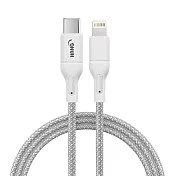 (3入)HANG R18 20W高密編織 Type-C to Lightning PD快充充電線200cm 灰色