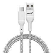 (2入)HANG R18 高密編織 Type-C USB 3.4A快充充電線100cm 灰色
