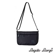 Legato Largo 休閒簡約防潑水單肩背包- 黑色