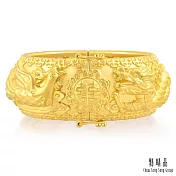 【點睛品】龍鳳呈祥 黃金婚嫁手鐲_計價黃金(07)