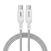 (2入)HANG R18 65W高密編織 Type-C to Type-C 快充充電線200cm 灰色