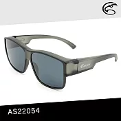 ADISI 偏光太陽眼鏡 AS22054 / 城市綠洲 (墨鏡 抗UV 防紫外線 防眩光 單車) 透明霧黑框/黑灰片