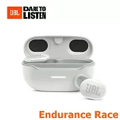 【JBL】ENDURANCE Race 真無線藍芽運動耳機 4色 超長30小時續航 PURE BASS強力音效 保固一年 白色