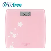 Comefree 強化玻璃電子體重計 櫻花粉