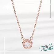 【伊飾童話】晶鑽桃花＊韓風簡約短頸項鍊/ 金