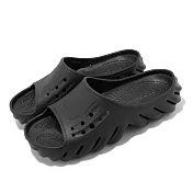 Crocs 拖鞋 Echo Slide 男鞋 女鞋 黑 波波涼拖 一片拖 運動拖鞋 卡駱馳 208170001