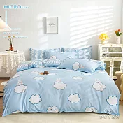 【DUYAN 竹漾】舒柔棉雙人加大床包三件組 / 雪白雲兔 臺灣製
