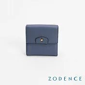 ZODENCE CUFF進口真皮袖釦設計三折多卡短夾 藕藍