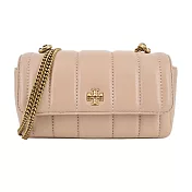 TORY BURCH KIRA直紋絎縫鍊帶肩背/斜背兩用包-迷你/ 粉