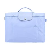 LONGCHAMP LE PLIAGE GREEN系列刺繡再生尼龍摺疊公事包(小) 天澄