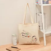 【Hook’s嚴選】蠟筆小新棉布手提袋 原色手提袋 側背包 環保購物袋 小新睡衣