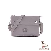 B.S.D.S冰山袋鼠 - 時光旅人 - 知性橫式三層斜背小包【B003GR】  薄霧灰
