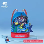 Lemonkid 乾濕分離游泳包 鯊魚藍