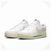 NIKE WMNS COURT LEGACY LIFT 女休閒鞋-白綠-FJ5483100 US5 白色