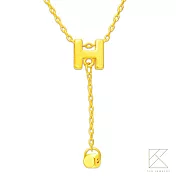 【TLH】little happiness 流蘇字母黃金項鍊 約重0.03錢±1厘(純金9999) A.小方糖 A.小方糖