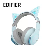 EDIFIER G5BT 萌貓版無線低延遲電競耳麥 晴空藍