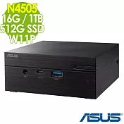 ASUS 華碩 PN41-N45Y4ZA 迷你商用電腦 (N4505/16G/512G SSD+1TB HDD/W11P)