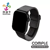 comple apple watch 官方認證皮革悠遊卡錶帶 42/44/45/49mm專用 經典黑