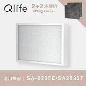 2+2濾網組【Qlife質森活 】 HEPA濾網+黑鑽砂濾網(適用尚朋堂 SA-2235E、SA-2233F)