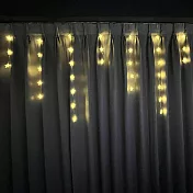 摩達客-75LED 五角星冰條皮線燈插電式 暖白光