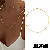 ELLIE VAIL 邁阿密防水珠寶 金色細緻方塊項鍊 簡約金色頸鍊 Emery Dainty