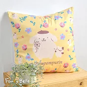 義大利Fancy Belle 麂皮靠墊 45x45cm Sanrio-花漾布丁狗