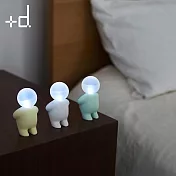 【+d】日本製Lumibaby迷你人型LED小夜燈 (萬聖節/交換禮物/露營/居家療癒小物) 黃色