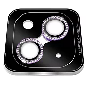 CITY BOSS 點鑽鏡頭貼+貼膜神器 for iPhone 13 mini 5.4 / 13 6.1-2眼 紫色