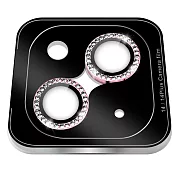 CITY BOSS 點鑽鏡頭貼+貼膜神器 for iPhone 13 mini 5.4 / 13 6.1-2眼 玫金