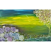 【玲廊滿藝】拾遺畫話Mina-繡球花的春天27x45.5cm